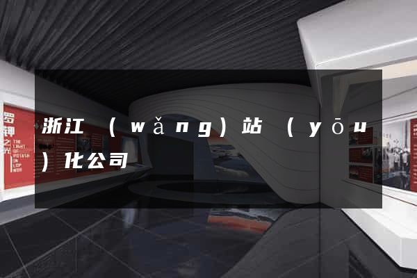浙江網(wǎng)站優(yōu)化公司