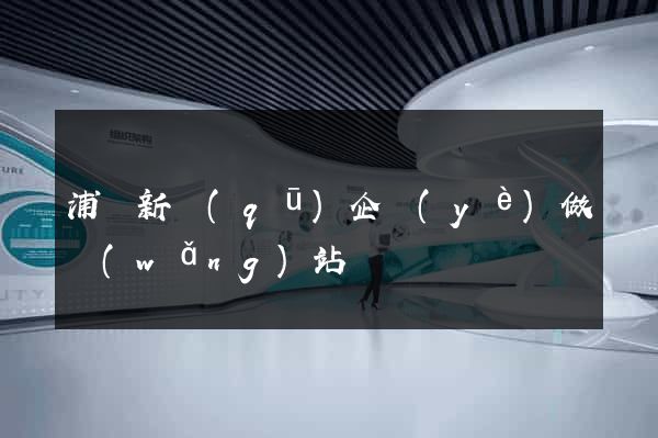 浦東新區(qū)企業(yè)做網(wǎng)站