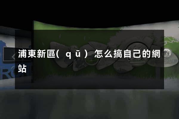 浦東新區(qū)怎么搞自己的網站