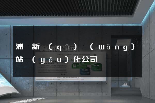 浦東新區(qū)網(wǎng)站優(yōu)化公司