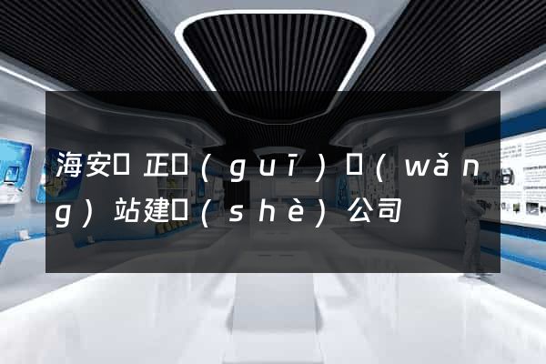 海安縣正規(guī)網(wǎng)站建設(shè)公司