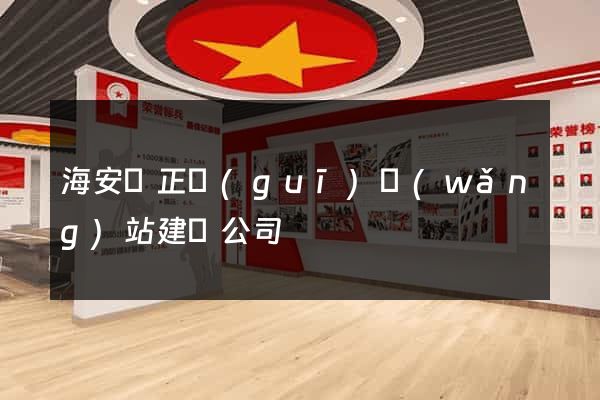 海安縣正規(guī)網(wǎng)站建設公司