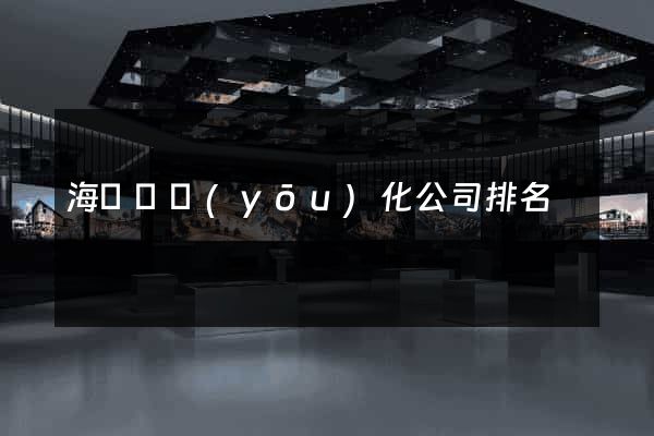 海鹽縣優(yōu)化公司排名