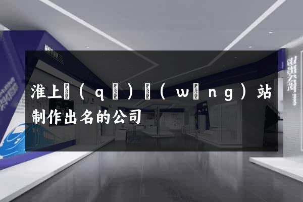 淮上區(qū)網(wǎng)站制作出名的公司