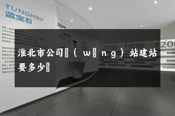 淮北市公司網(wǎng)站建站要多少錢