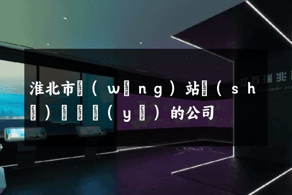 淮北市網(wǎng)站設(shè)計專業(yè)的公司