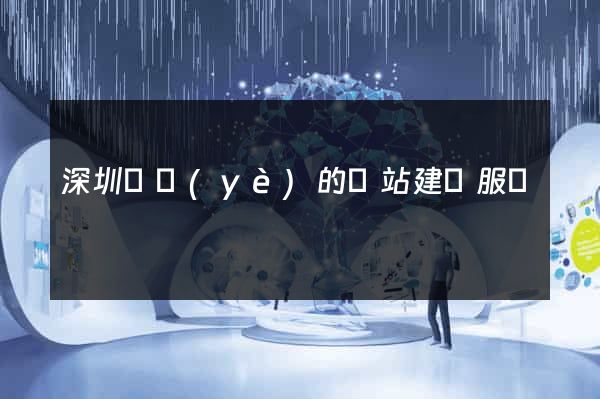 深圳專業(yè)的網站建設服務