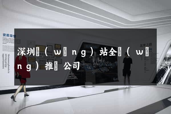 深圳網(wǎng)站全網(wǎng)推廣公司
