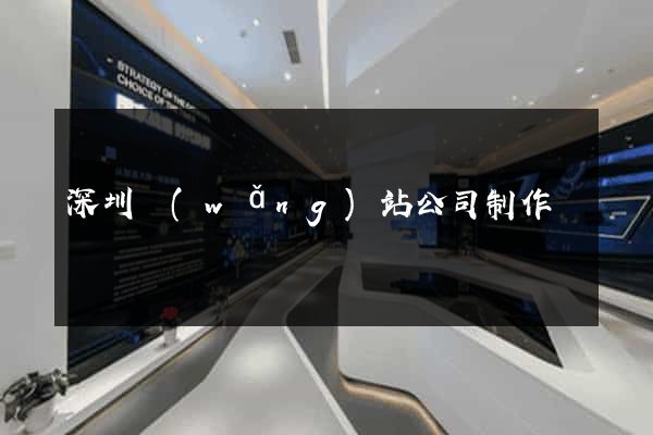 深圳網(wǎng)站公司制作