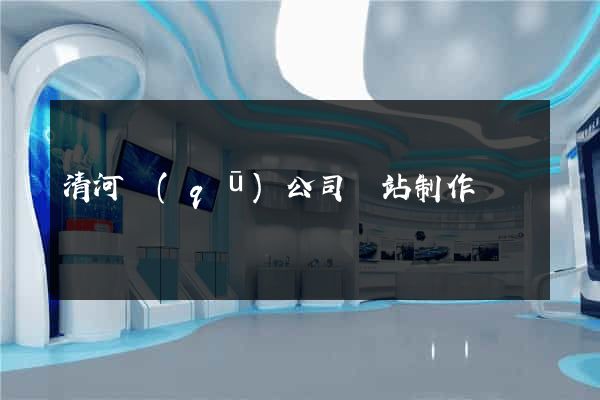 清河區(qū)公司網站制作
