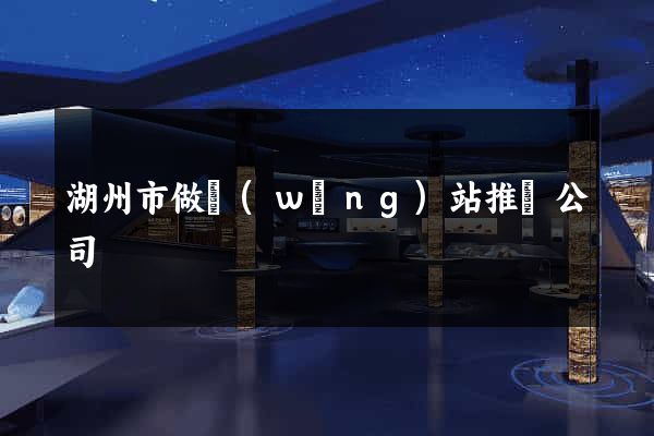 湖州市做網(wǎng)站推廣公司