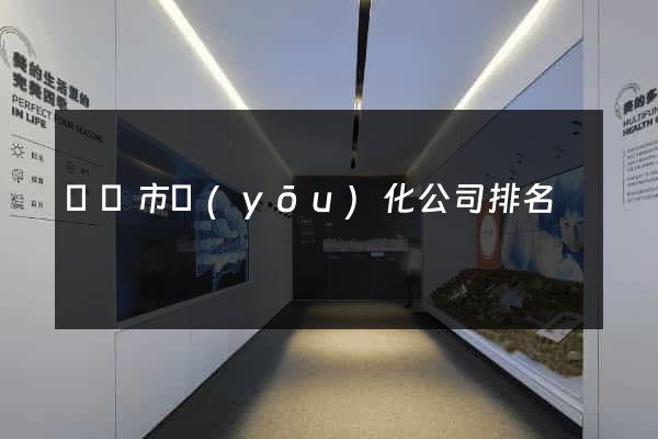 無錫市優(yōu)化公司排名