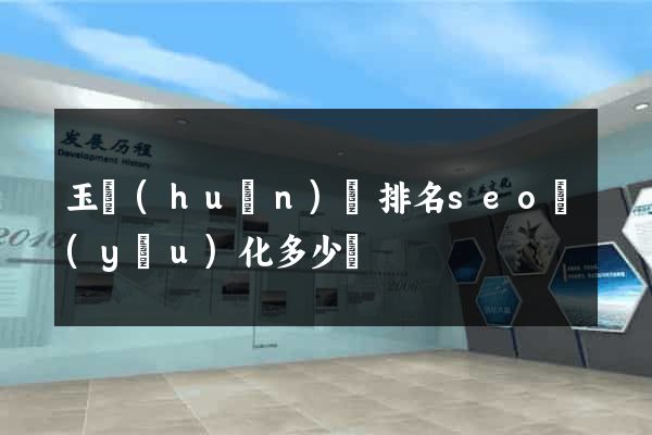 玉環(huán)縣排名seo優(yōu)化多少錢