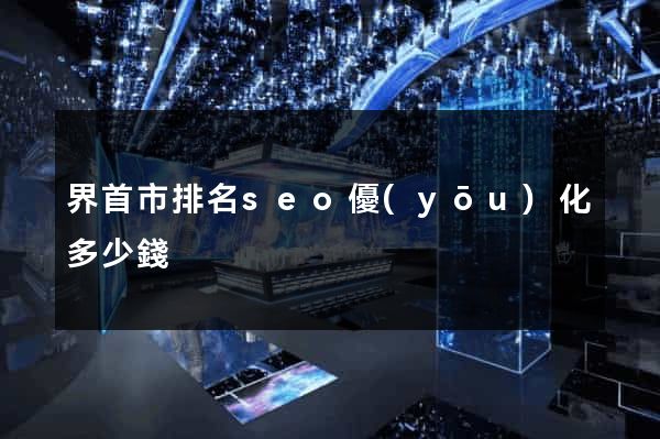 界首市排名seo優(yōu)化多少錢