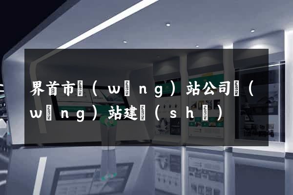 界首市網(wǎng)站公司網(wǎng)站建設(shè)