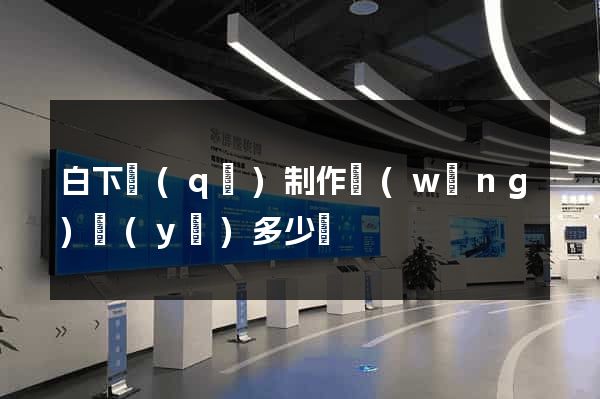 白下區(qū)制作網(wǎng)頁(yè)多少錢