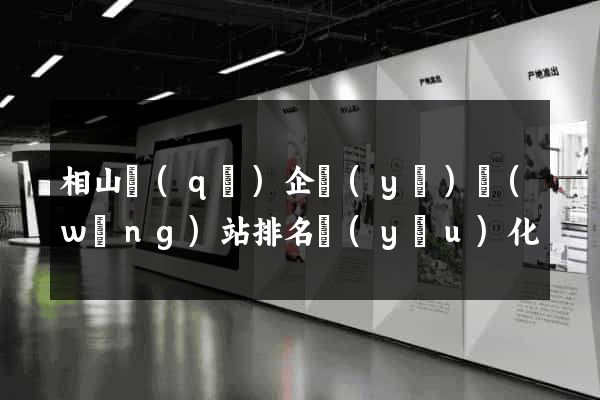 相山區(qū)企業(yè)網(wǎng)站排名優(yōu)化