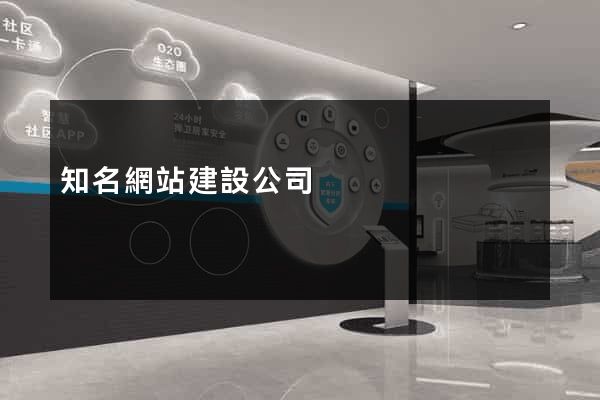 知名網站建設公司
