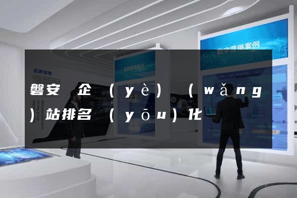 磐安縣企業(yè)網(wǎng)站排名優(yōu)化