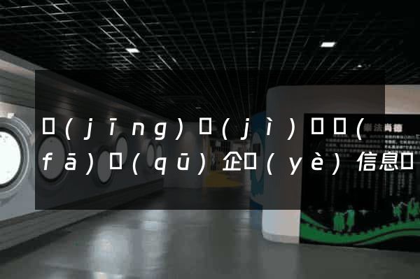 經(jīng)濟(jì)開發(fā)區(qū)企業(yè)信息網(wǎng)站