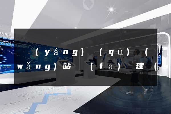 維揚(yáng)區(qū)網(wǎng)站開發(fā)與建設(shè)