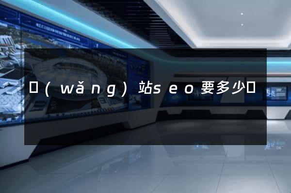 網(wǎng)站seo要多少錢