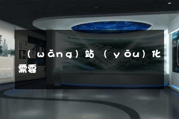 網(wǎng)站優(yōu)化需要