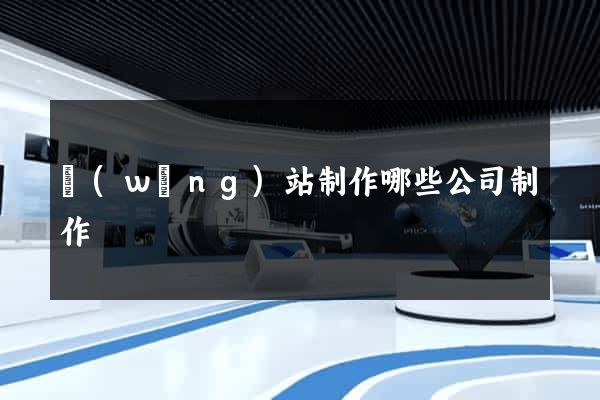 網(wǎng)站制作哪些公司制作