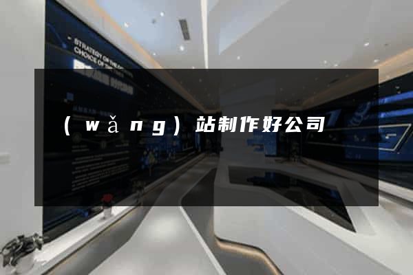 網(wǎng)站制作好公司