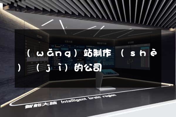 網(wǎng)站制作設(shè)計(jì)的公司