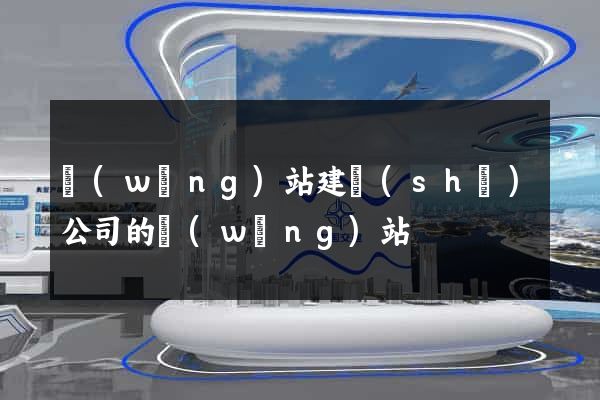 網(wǎng)站建設(shè)公司的網(wǎng)站