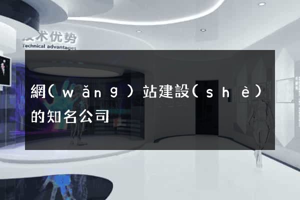 網(wǎng)站建設(shè)的知名公司