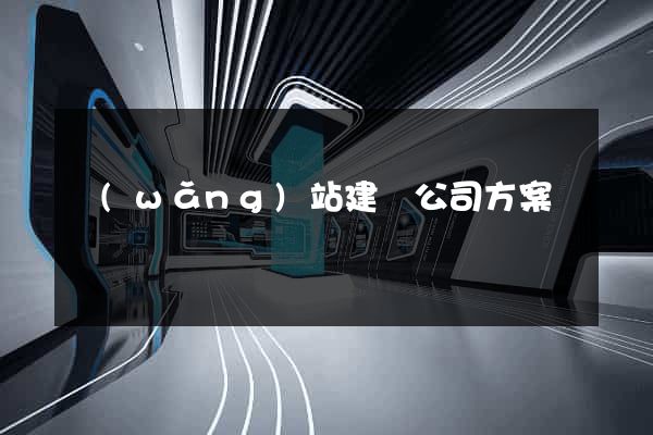 網(wǎng)站建設公司方案