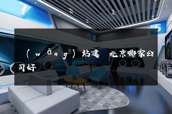 網(wǎng)站建設北京哪家公司好