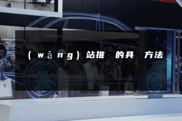 網(wǎng)站推廣的具體方法