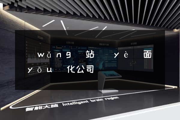 網(wǎng)站頁(yè)面優(yōu)化公司