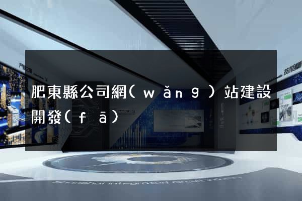 肥東縣公司網(wǎng)站建設開發(fā)