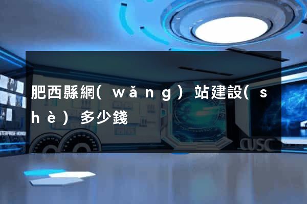 肥西縣網(wǎng)站建設(shè)多少錢