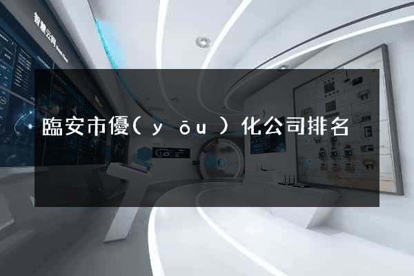 臨安市優(yōu)化公司排名
