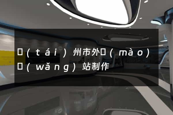 臺(tái)州市外貿(mào)網(wǎng)站制作