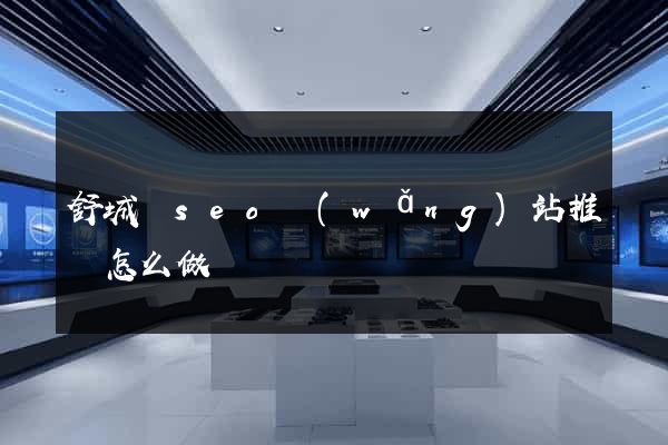 舒城縣seo網(wǎng)站推廣怎么做