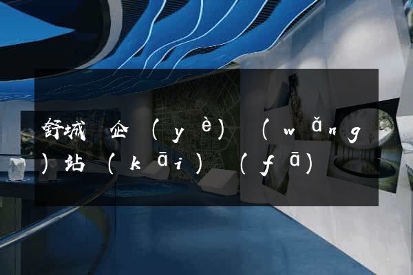 舒城縣企業(yè)網(wǎng)站開(kāi)發(fā)