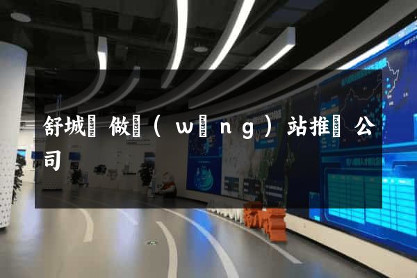 舒城縣做網(wǎng)站推廣公司