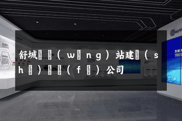 舒城縣網(wǎng)站建設(shè)開發(fā)公司