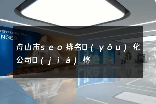 舟山市seo排名優(yōu)化公司價(jià)格