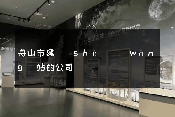 舟山市建設(shè)網(wǎng)站的公司