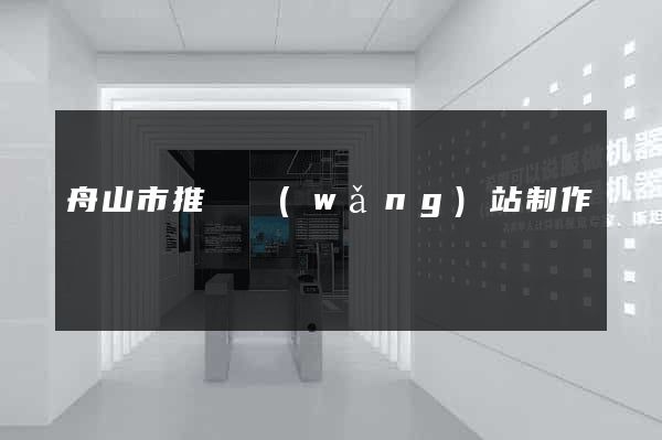 舟山市推廣網(wǎng)站制作