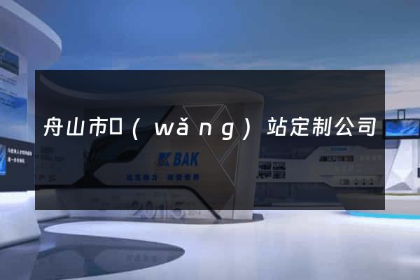 舟山市網(wǎng)站定制公司