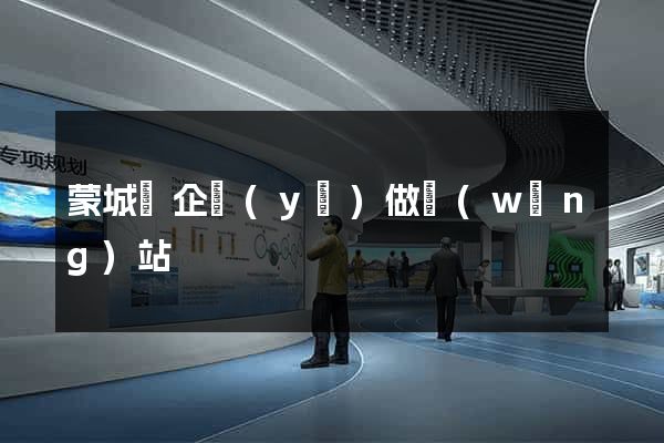 蒙城縣企業(yè)做網(wǎng)站