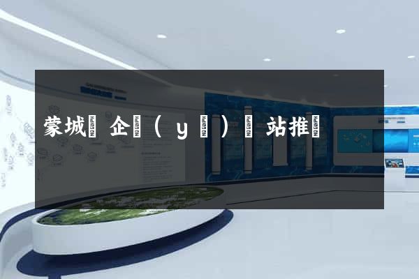 蒙城縣企業(yè)網站推廣